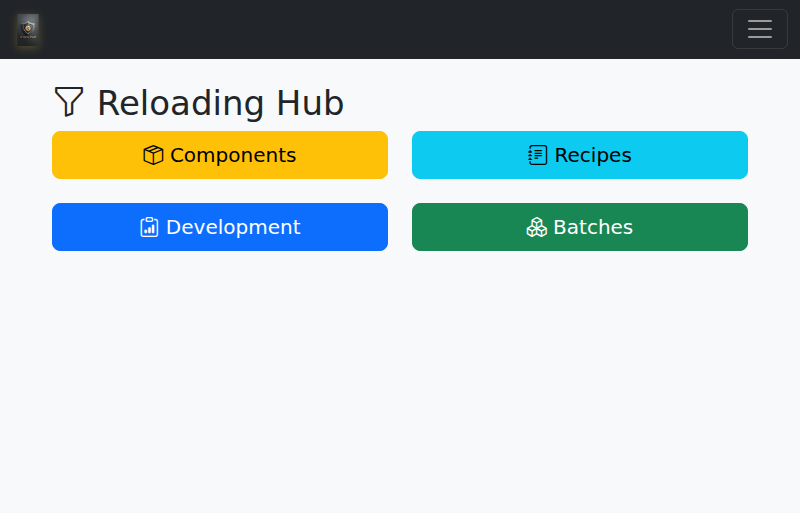 Arsenal Vault reloading module for tracking components, recipes, and batches
